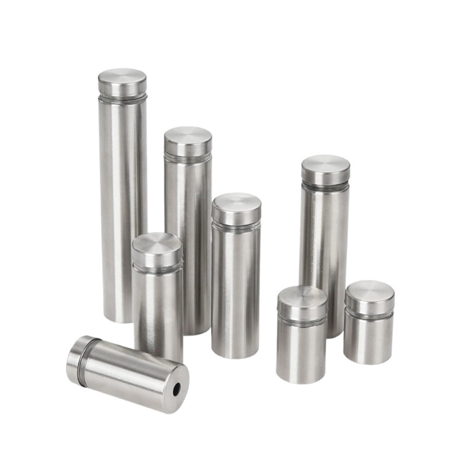 4/6 uds sujetadores de vidrio 12mm acero inoxidable acrílico publicidad separadores Pin clavos cartelera tornillos de fijación Hardware(6pcs,D25x150mm)