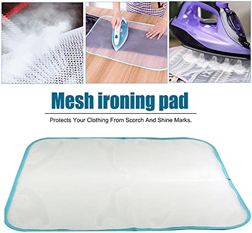 plastific 2 x Ironing Mesh Protective Net Cloth Protect Iron Delicate Garments Clothes Iron Rest for Steam Pressing on Tabletop or Bed - Heat Reflective, Portable