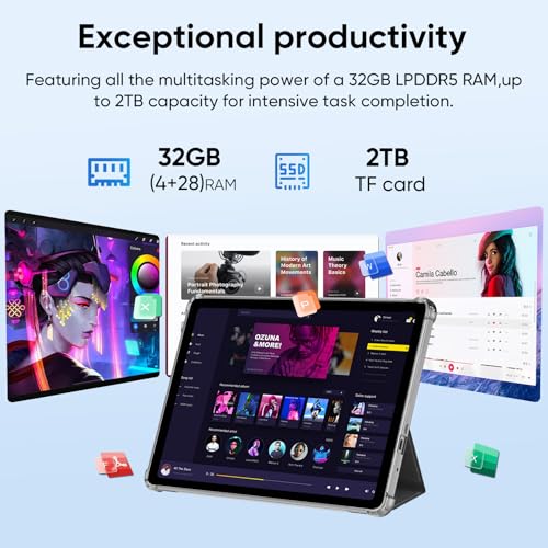 Image of 10.1 inch Android Tablet, Octa-core Processor, 10GB RAM 64GB ROM Gray