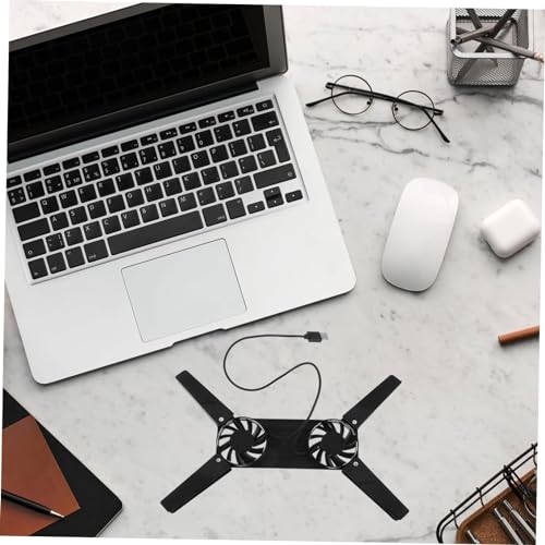 Base refrigeradora para laptop gamer con flujo de aire mejorado, altura ergonómica para uso cómodo, diseño duradero, compatible con laptops, color negro miniatura 3