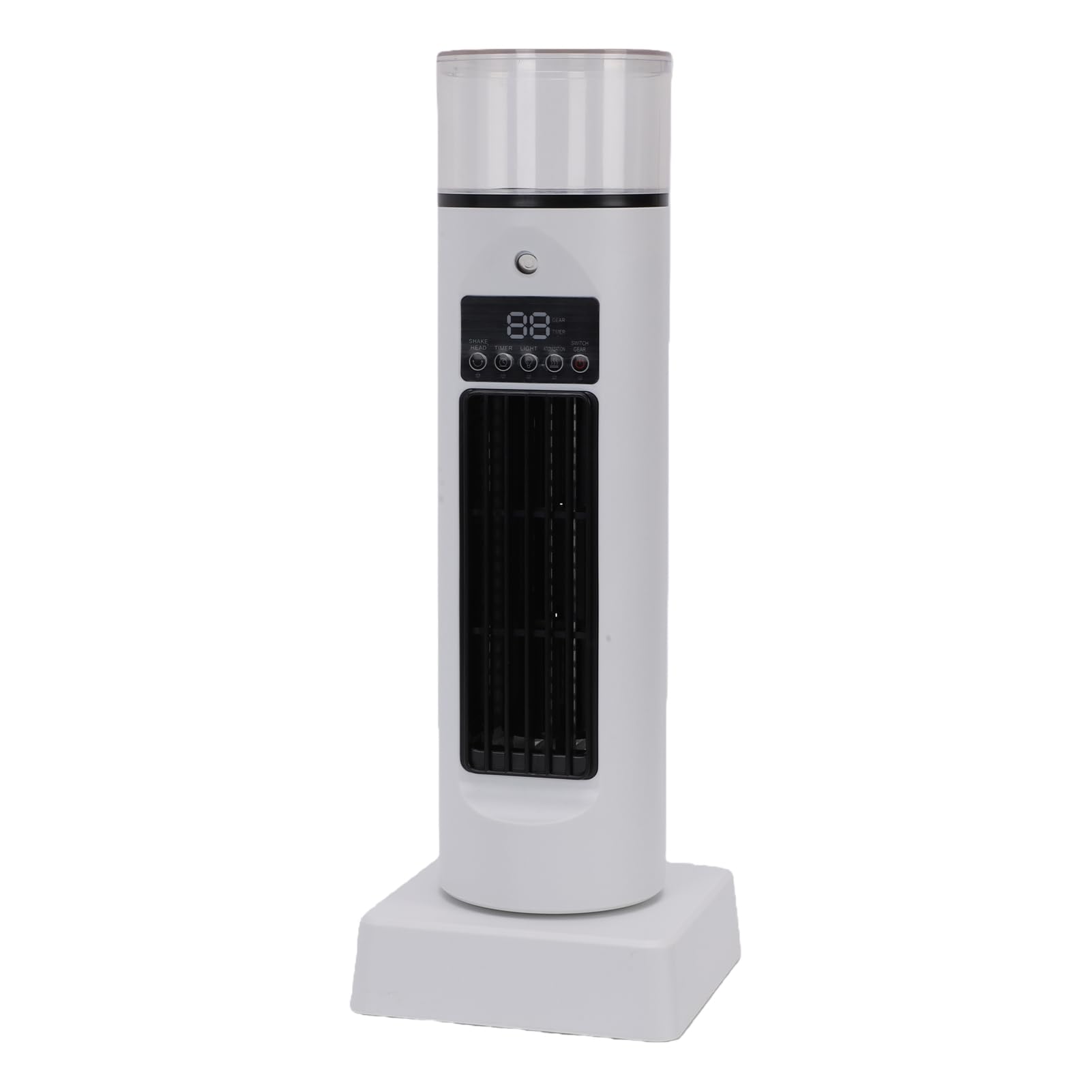 Ventilatore a Torre USB Senza Lama con Umidificatore 6 velocità Regolabile per Tenda da per Ufficio Bianco 34,5 * 12 Cm