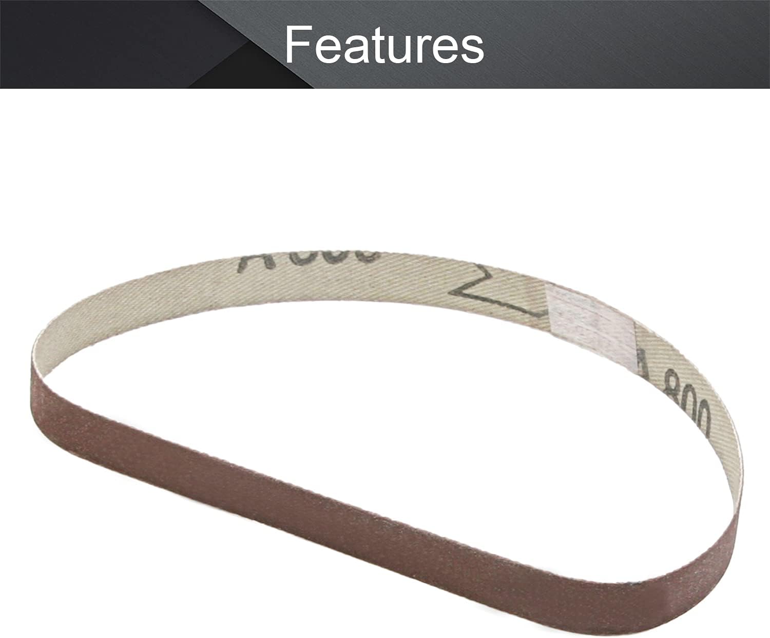 Utoolmart 0.4-Inch x 13-Inch 800 Grit Sanding Belt Aluminum Oxide Sandpaper Belts for Portable Strip Sander Wood Finishing Metal Drywall Polishing Sharpening Abrasive Paper 20pcs