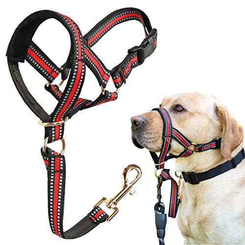 BARKLESS Muzzle Leash for Heavy Pullers, No Pull Stylish Head Halter by BARKLESS - Used condition - US$13.61