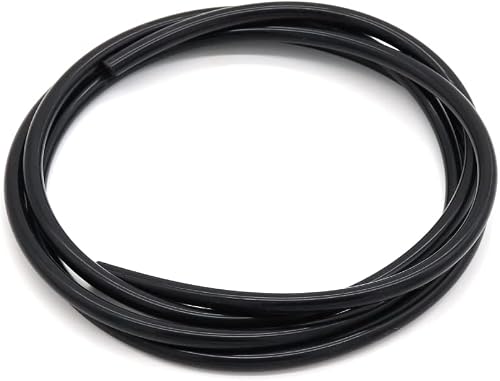 Silicone Tubing, 2mm ID x 4mm OD, 3.3ft (1m) Length, Flexible Silicone Rubber Tube Water Air Hose Pipe for Pump Transfer Black