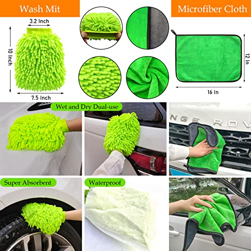 Yumzeco 28PCS Kit Nettoyage Voiture,Brosse Detailing Auto,Brosse Perceuse Nettoyage Interieur Exterieur,Brosse Jante Voiture,Brosse Tapis Voiture,Kit Polissage Voitures Pinceau Nettoyage Auto – Image 6