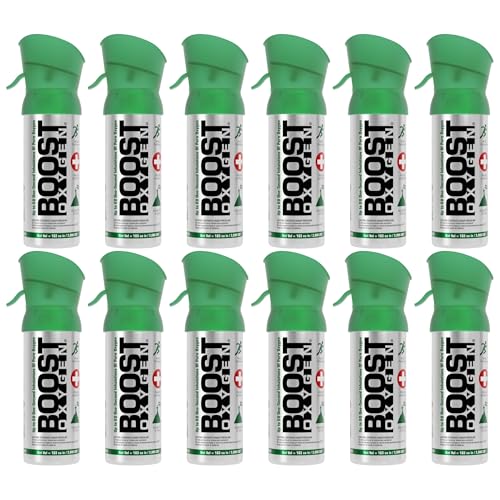 Boost Oxygen Pocket Size Natural 3 Liter Canister | Respiratory Support for Aerobic Recovery, Altitude, Performance and Health (12 Pack)