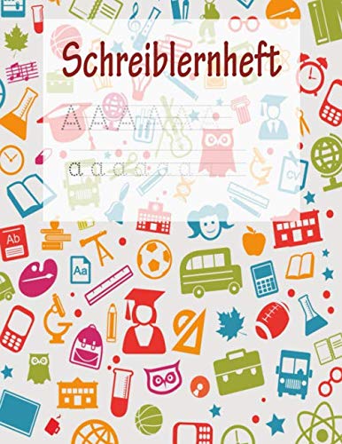 Schreiblernheft: ABC Vorbereitung | Alphabet Druckbuchstaben lernen