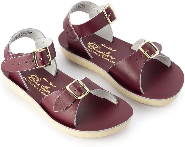 Salt Water Sandals Sun-San Surfer, Claret, Size Toddler 5