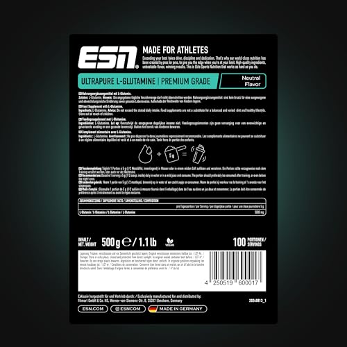 ESN Ultrapure L-Glutamine Powder, 500 g Pulver, Aminosäure - made in Germany 3