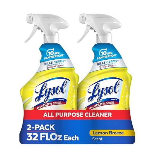 LYSOL All-Purpose Cleaner, Sanitizing and Disinfecting Spray, To Clean and Deodorize, Lemon Breeze Scent, 32oz, Pack of 2