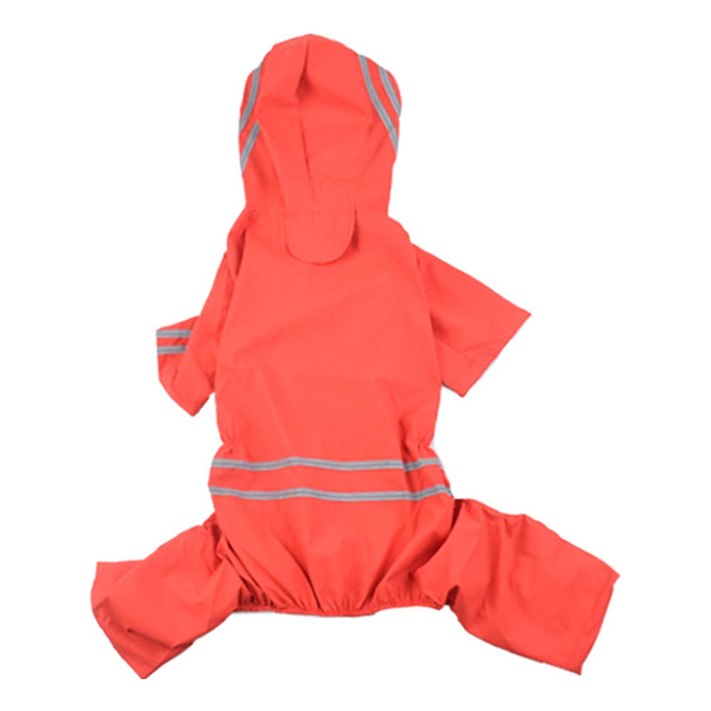 Meijunter Dog Raincoat Reflector Bars Outdoors - Windproof Safe Rainwear Lightweight Pet Rain Coat for Medium to Large Dog