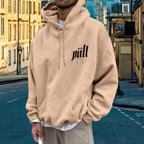 Men's Hoodies Pullover - Long Sleeve Oversized Letter Print Sweatshirt - Fall Winter Sweater Fashion Top2