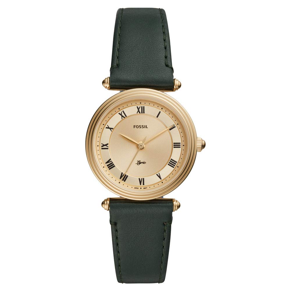Womens Quartz Watch, Analog Display and Leather Strap ES4705