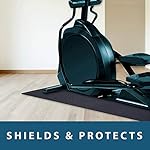 MotionTex Exercise Equipment Mat for Under Treadmill, Rowing Machine, Elliptical Machine, Fitness Equipment, Home Gym Floor Protection, 30" x 66", Black - Image 3