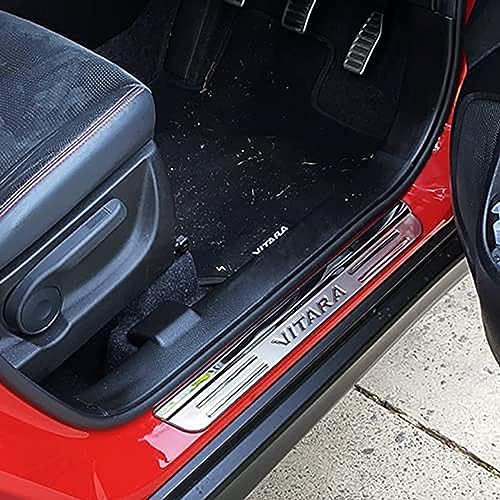 Plaques seuil de porte acier inoxydable Suzuki Vitara finition silver