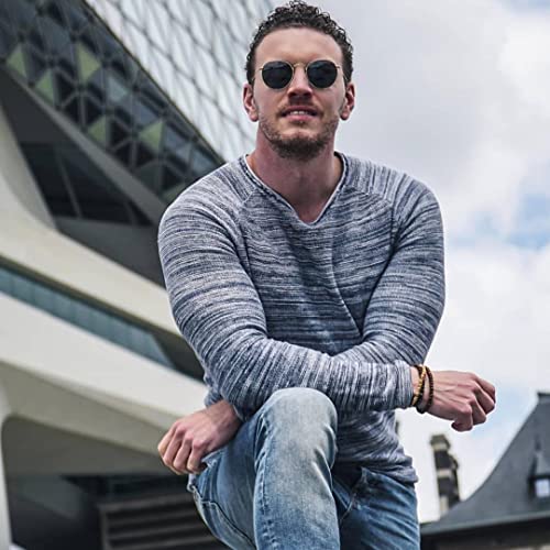 Image of Kursan Small Round Metal Polarized Sunglasses for Men Women Mirrored Lens Classic Circle Sun Glasses