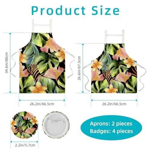 Tablier de serveuse multicolore avec 4 broches de rangement pour bistrot et restaurant - 2