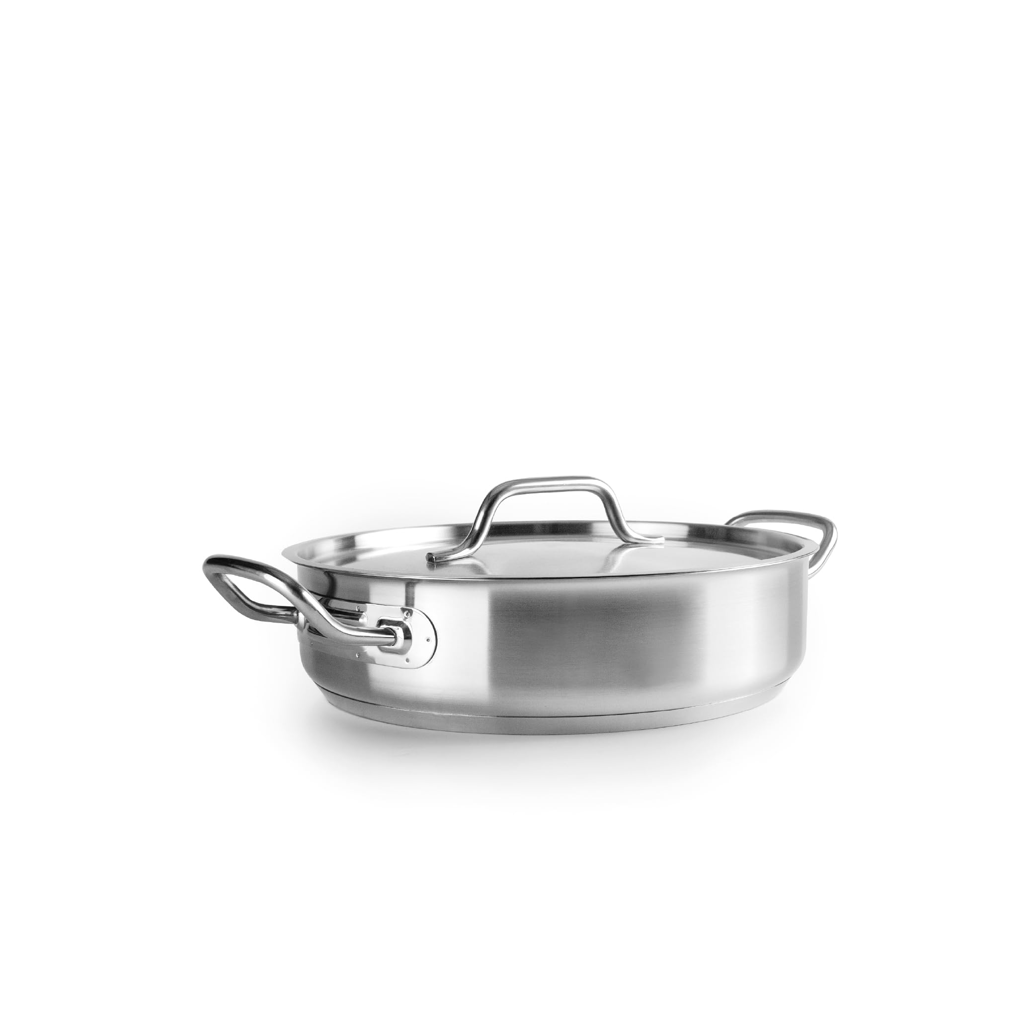 IBILI - Ebbe 20 cm Stainless Steel Casserole with lid, 18/10 Stainless Steel, Suitable for Induction
