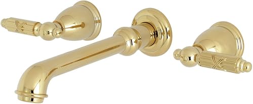 Kingston Brass KS7122GL Grifo de baño georgiano, 10-716 pulgadas en alcance de la boquilla, latón pulido