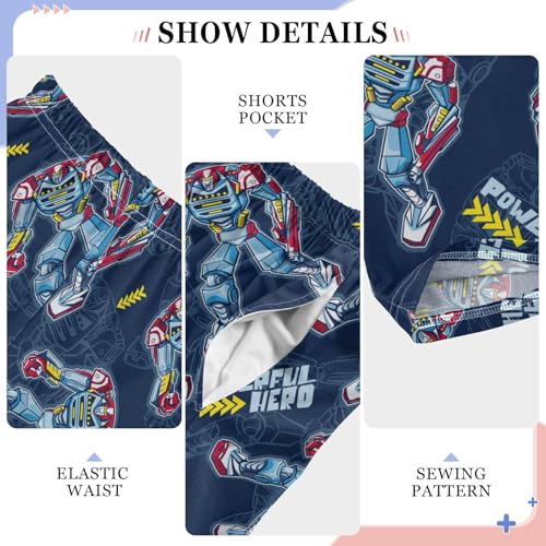 ZZKKO Robot Cartoon Powerful Hero Boys Pants for Kids Jogger Pants with Pockets S-XL4