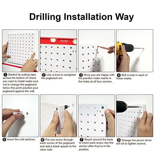 Paneles organizadores de pared modulares de 4 piezas fáciles de instalar sin herramientas complejas 4