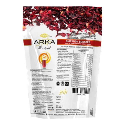 Image of Arka All Natural Digestion Booster | Caffeine Free | Health & Nutritional Instant Energy Drink Powder Mix Powder - 215g Each*2 Pack