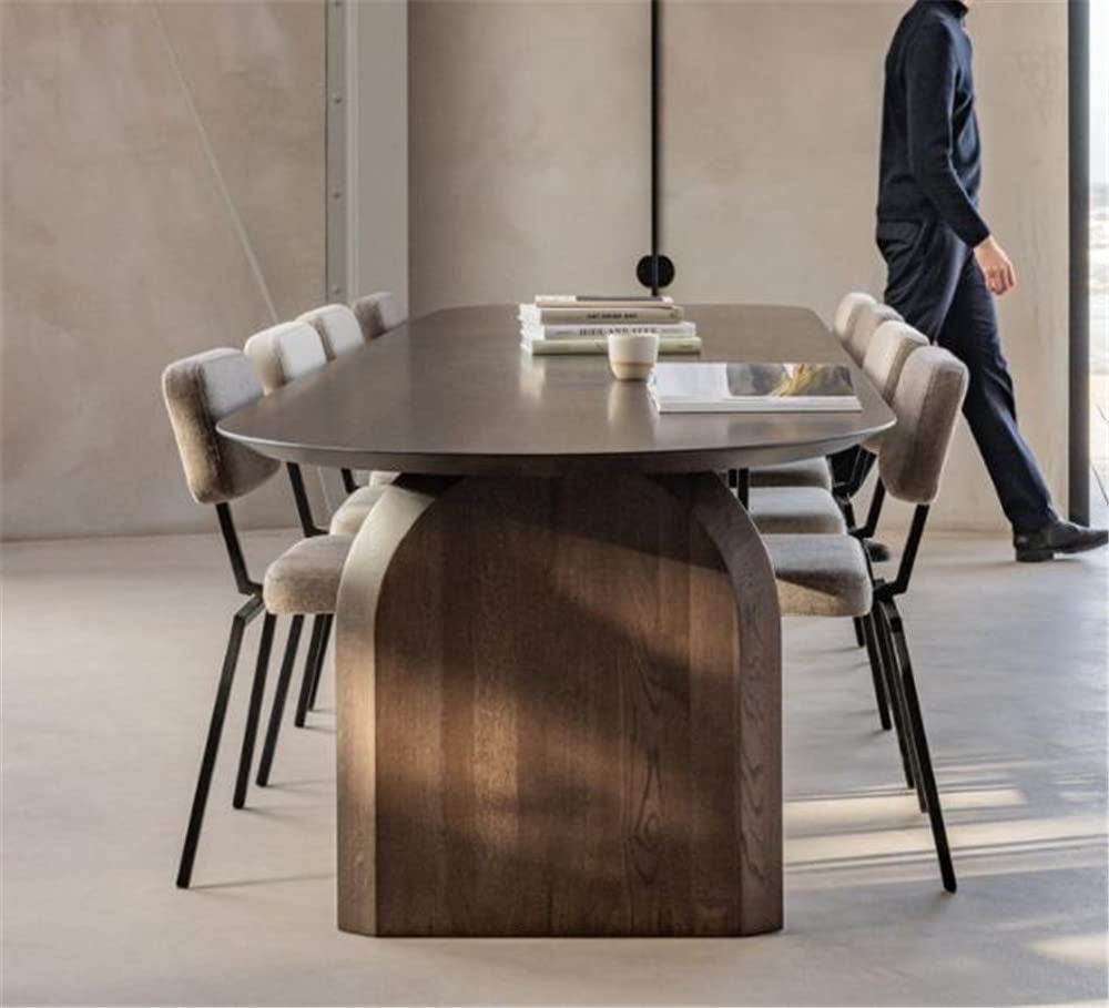 Amazon.com: NIUYAO Modern Solid Oval Table with Double Pedestal