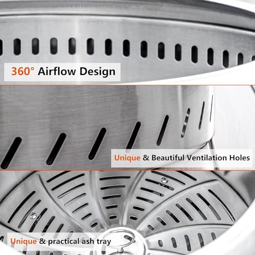 Outvue ABCD 19.5 Inch Stainless Steel Smokeless Fire Pit, Outdoor Smokeless Firepit thumb #4