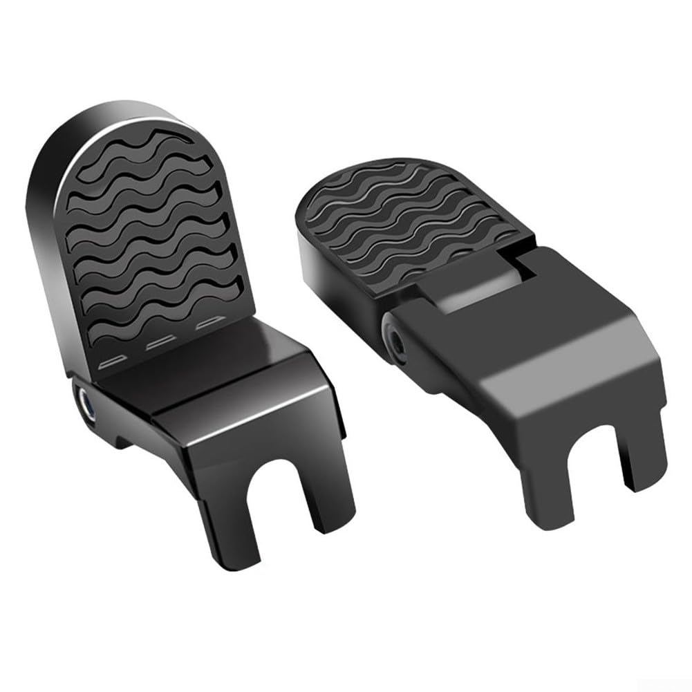Poggiapiedi per bici elettrica, posteriore, passeggero, pieghevole, in lega di alluminio, per mountain bike, mountain bike, mountain bike, colore nero (M15)