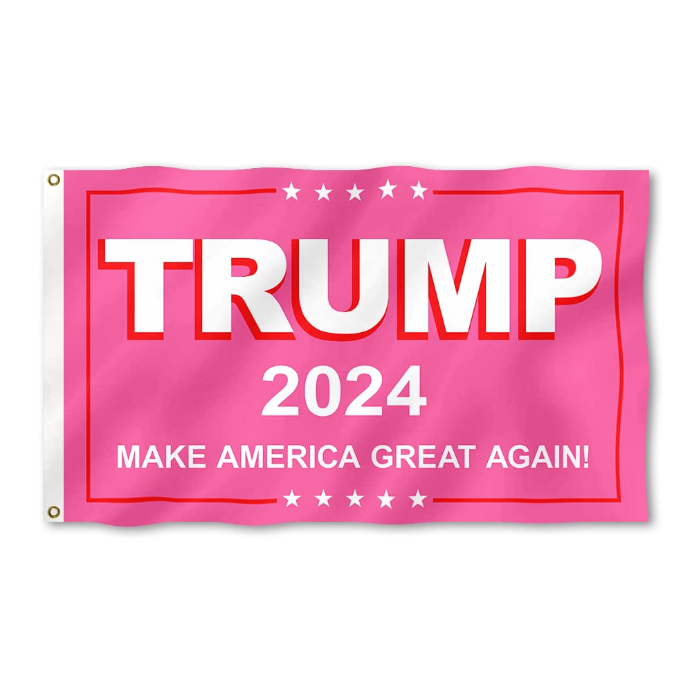 u*5様 2025年トランプ大統領就任式招待券(ピンク) Amazon.com : KDGYA Pink Trump 2024 Flag 3x5 FT 3 Ply Polyester UV