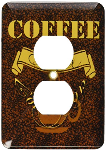 Affiche de café vintage double prise de courant plaque murale décorative rétro