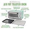 GreenLife Countertop Toaster Oven Air Fryer Stainless Steel, Healthy Ceramic Nonstick, PFAS Free, Tray & Basket, Bake, Broil, Reheat, Adjustable Temp & Time Control, Auto Shutoff, Turquoise