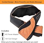 Massager d'épaules avec la chaleur et sac de transport Shiatsu - Oreiller de Massage électrique avec Kneading tissu profond pour le bas du dos, le veau, le soulagement de la douleur musculaire des jambes - Utilisation à la maison, au bureau et en voiture