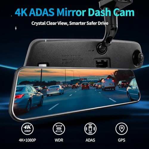 KCV 4K Rear Mirror Dash Cam