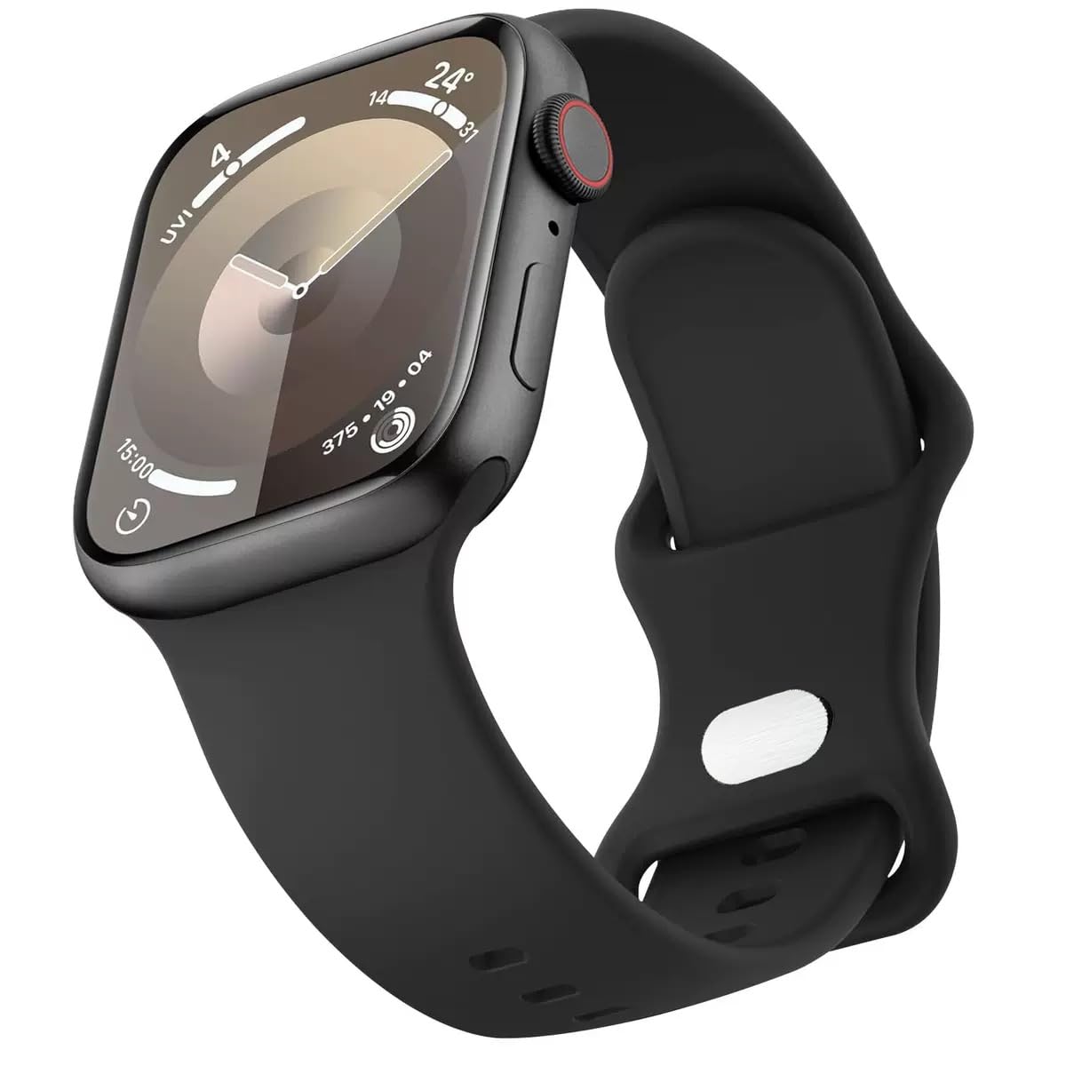 MANLENO Sport Band Compatible with Apple Watch 45mm 44mm 42mm 46mm 49mm 41mm 40mm 38mm Soft Silicone Band Strap Compatible with iWatch Series 10 9