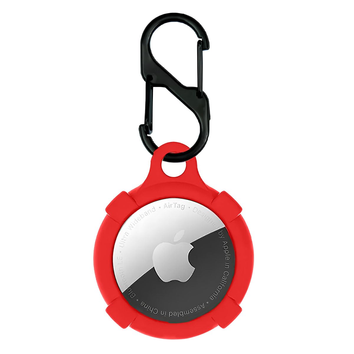LIRAMARK Silicone Case Compatible with Apple AirTag - Full Protection, Keychain Included, Slim and Simple Design, Premium Food Grade Silicone, Scratch-Free, Safe for Kids and Pets [Red]-picture-0