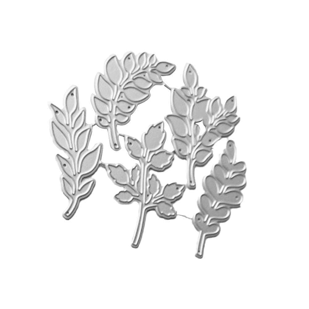 Lot De 5 Matrices Découpe Métal 11x10cm - Formes Fleurs Et Feuilles Pour Scrapbooking Et Cartes DIY