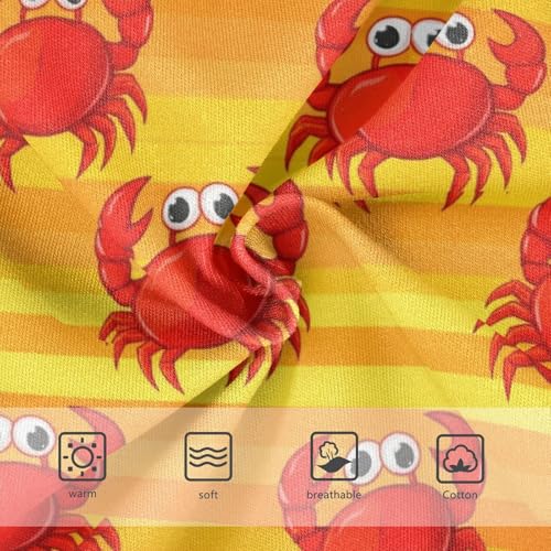 Joisal Girls Underwear Toddlers 2t Cotton Little Girl Panties Print Undies Kids Briefs Cute Red Cartoon Crabs Orange3