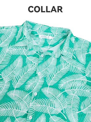 Image of Yoimira Hawaiian Shirts for Men, Print Mens Casual Short Sleeve Button Down Shirts Floral Aloha Beach Shirt