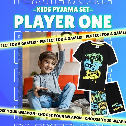 Pajama Set for Boys Teens Gaming Short PJ Sleepwear Lounge Set3