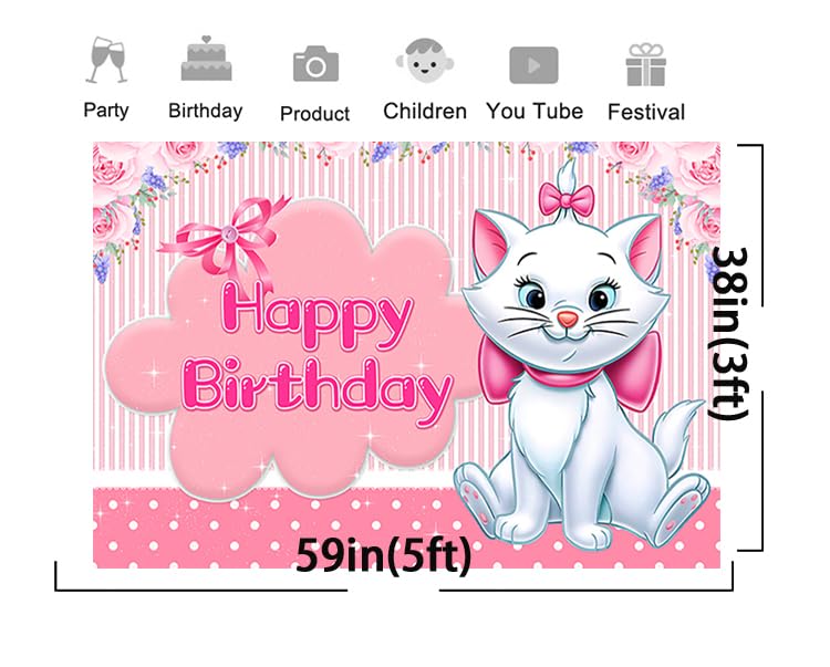Rosa Schleifen-Fotohintergrund 2,4x1,8 M – Happy Birthday Dekoration Für Mädchen-Party, Junggesellinnenabschied, Foto-Booth