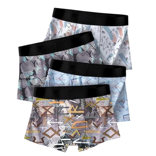 Image of Men's Airsoft Anti-Bacterial Trunks (Pack of 4) | Breathable Nylon | Sweat-Wicking Comfort | Everyday Regular Fit