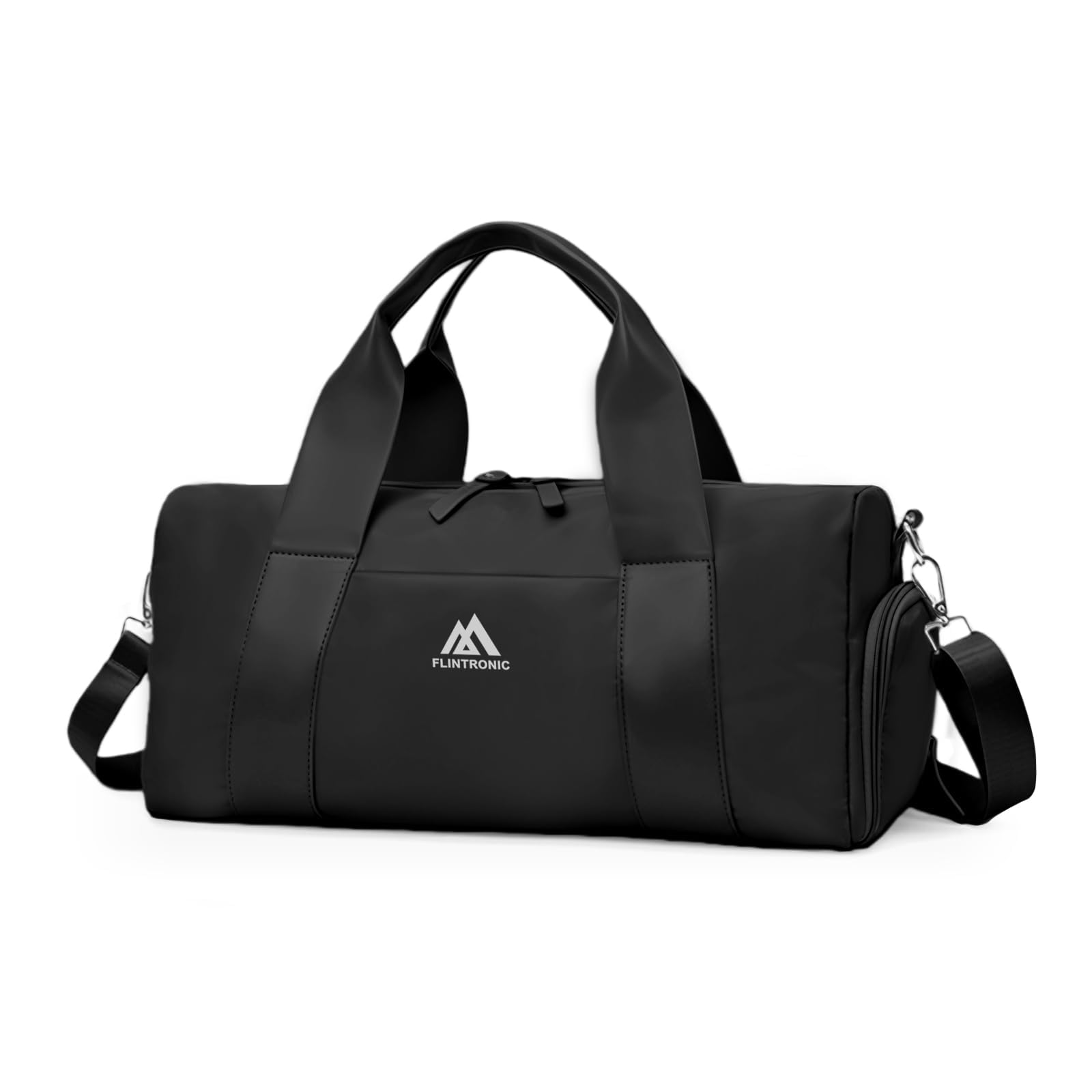 Flintronic Small Gym Bag for Girls Kids, Sports Duffel Bag for Gym, Gym Bag with Adjustable Shoulder Straps, Women's Fitness Bag with Shoe Compartment & Wet Pocket for Gym Swim Dance，Black