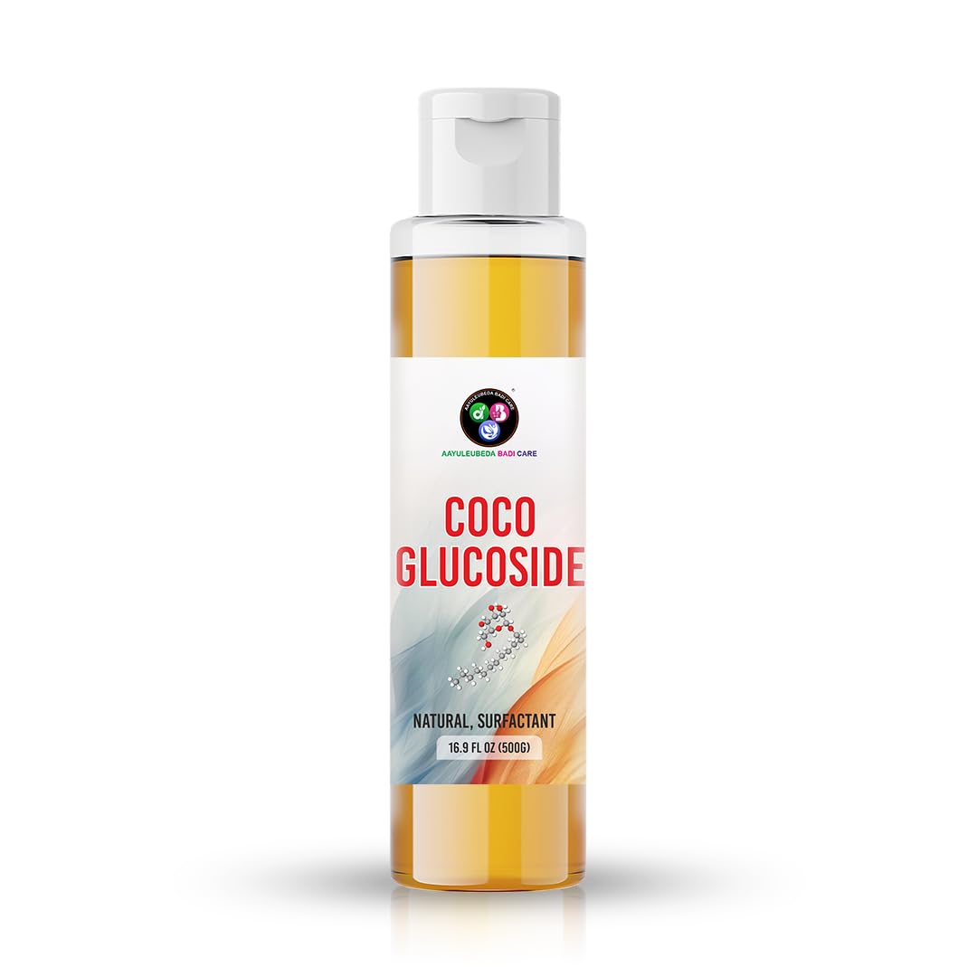 Aayuleubeda Badi Care ABC-Coco Glucoside Surfactant - 500 Grams - For Formulations and DIY Skin - For Shower Gels, Body Soap, Shampoos, Face Cleansers
