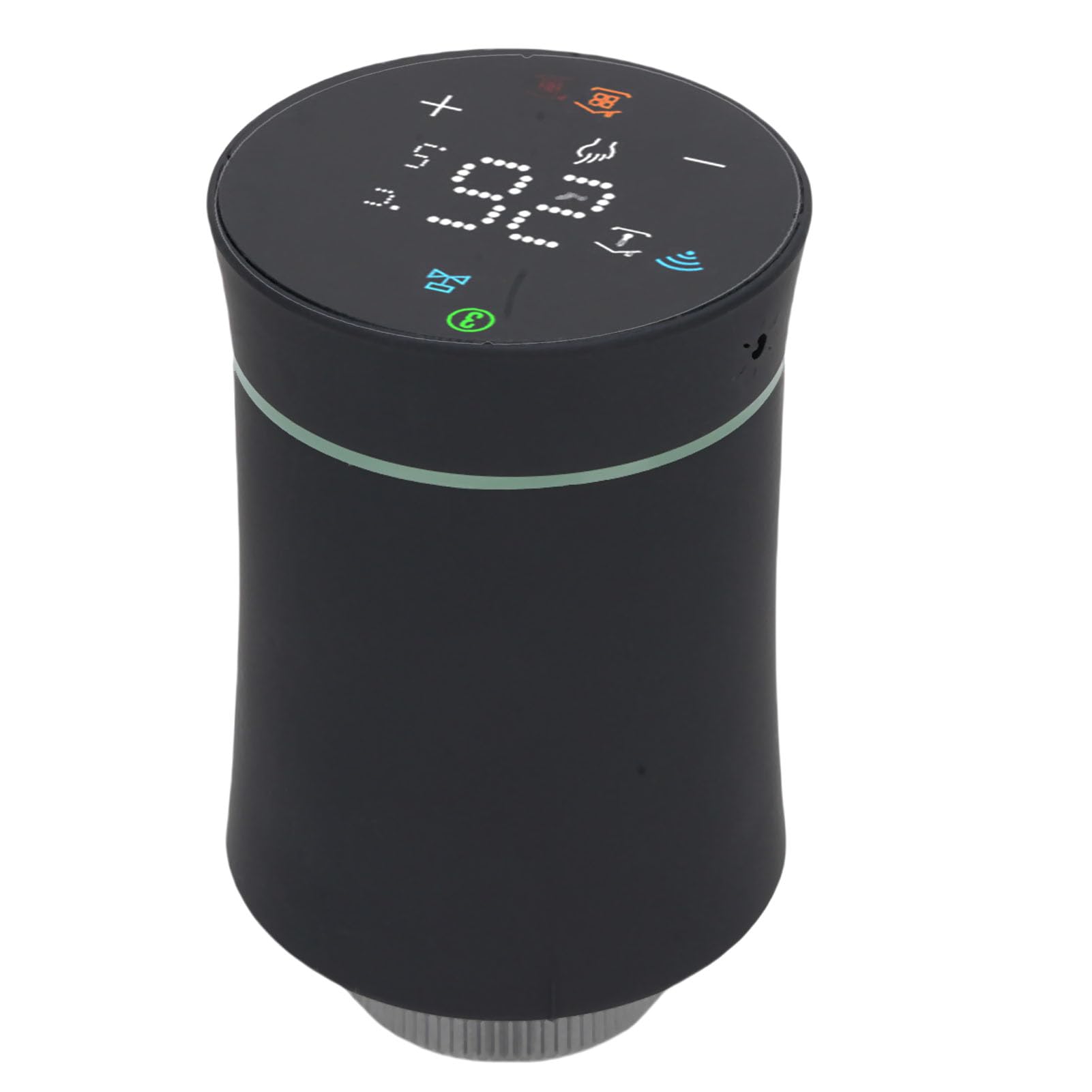 Fafeicy Valvola Termostatica Programmabile con più modalità e Ampio Intervallo di Temperatura per Risparmi Sull'energia Bianca (Black)
