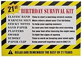 21st birthday card - 21st birthday Survival kit an alternative 21st birthday card - 21st gift idea for him her men women Sister Brother Friend