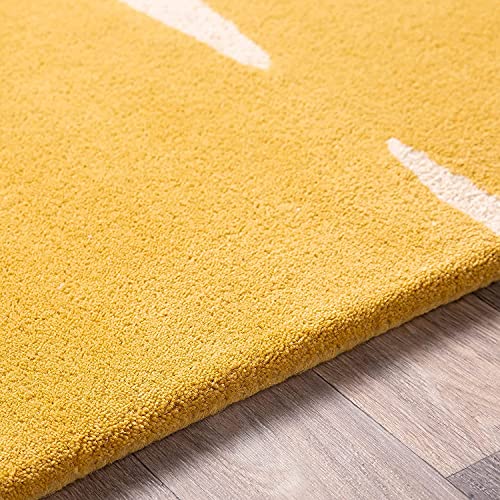 Image of Mordern Design Handmade Tufted Carpet Pure Woollen Export Quality Carpet for Living Room, Bedroom Hall [ Size 6 x 6 Square, Color Multi B3 ]