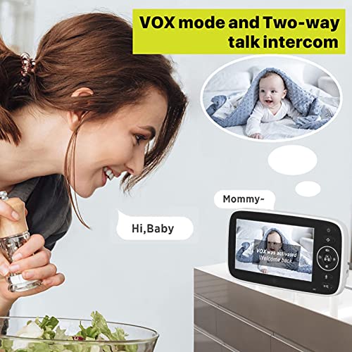 Monitor de bebê, Câmera de Monitor de bebê Sem Fio Com Função de Visão Noturna de 100‑240 V para Qua