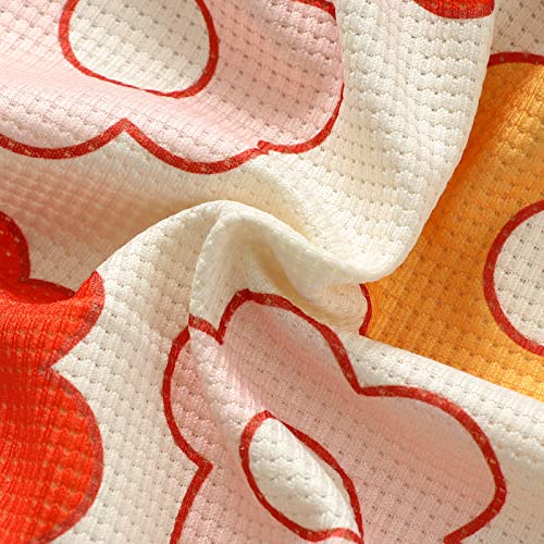 3Pcs Baby Girl Spaghetti Straps Floral Knit Crop Tops + Elastic Waist Bloomer Shorts + Headband Outfit Sets (Beige, 12-18 Months) #TOP5