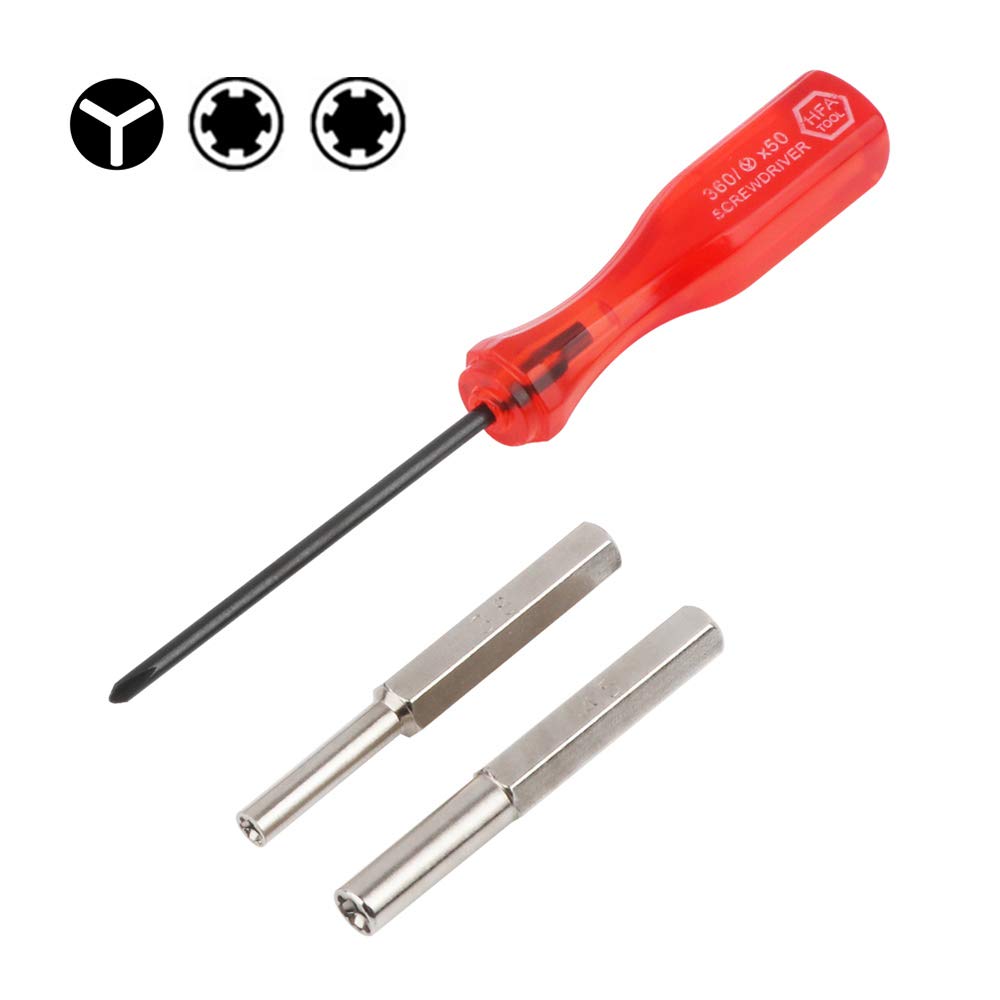 Y1 Triwing Screwdriver and 3.8mm 4.5mm Security Bit Compatible with Nintendo NES SNES N64 Wii NDS GBA Game Cartridge